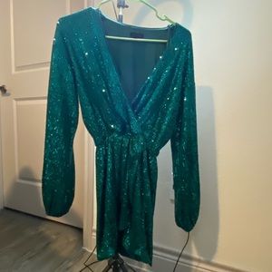 Glitter Green Dress